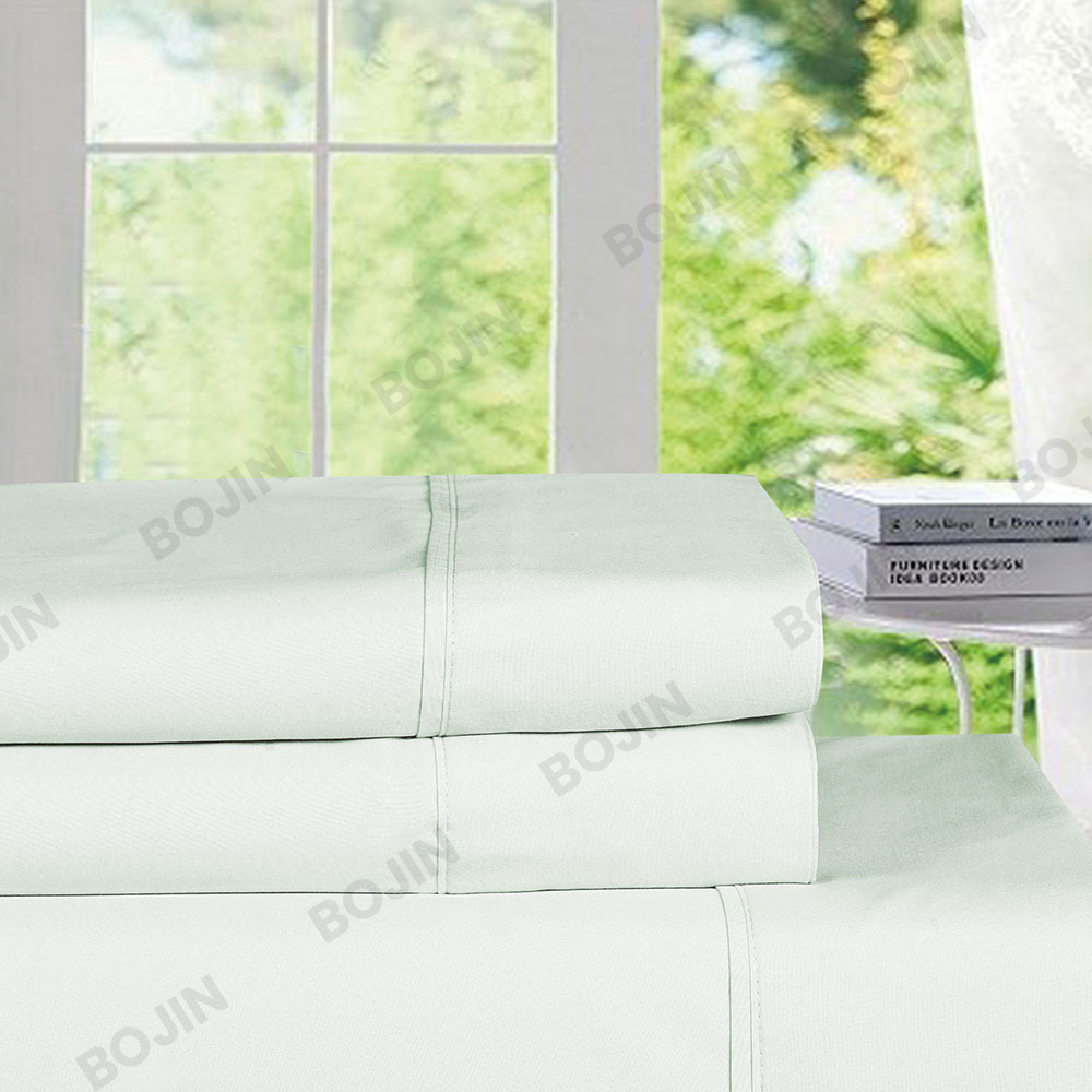 Huishoudtextiel 3/4 stuks luxe 100% polyester microvezel effen hoeslakenset beddengoedset