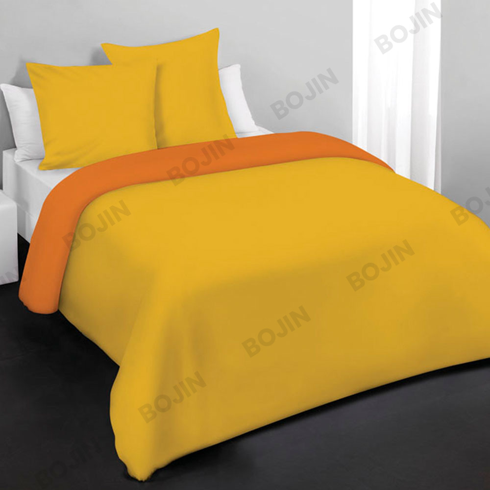 2-3 stuks 100% polyester geel dubbel dekbed microvezel dekbed solide beddengoedset